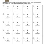 First Grade Subtraction Worksheets