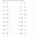 Free Adding And Subtracting Fractions Worksheets