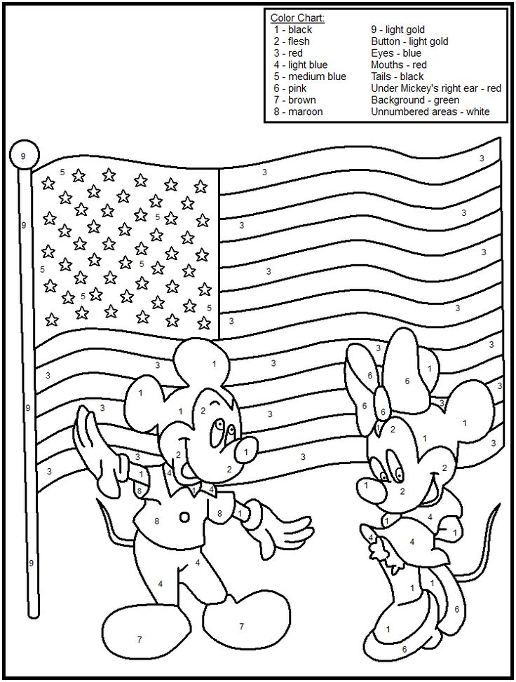 Free Printable 4Th Of July Color By Number