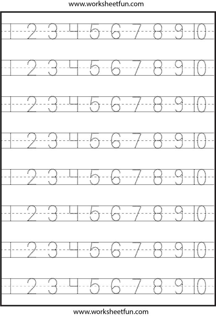 Free Printable Number Worksheets For Kindergarten