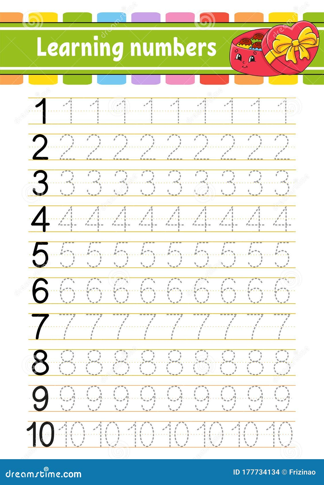 Learning School Learning Numbers Kindergarten Worksheets 1 10 Number 