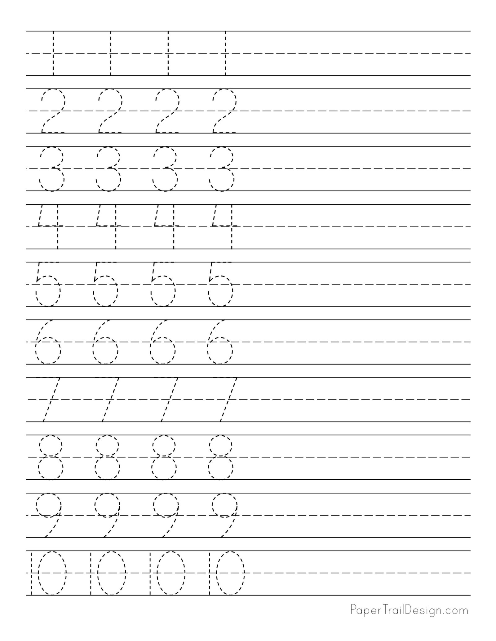 Number Writing Practice 1 10 Worksheets WorksheetsCity