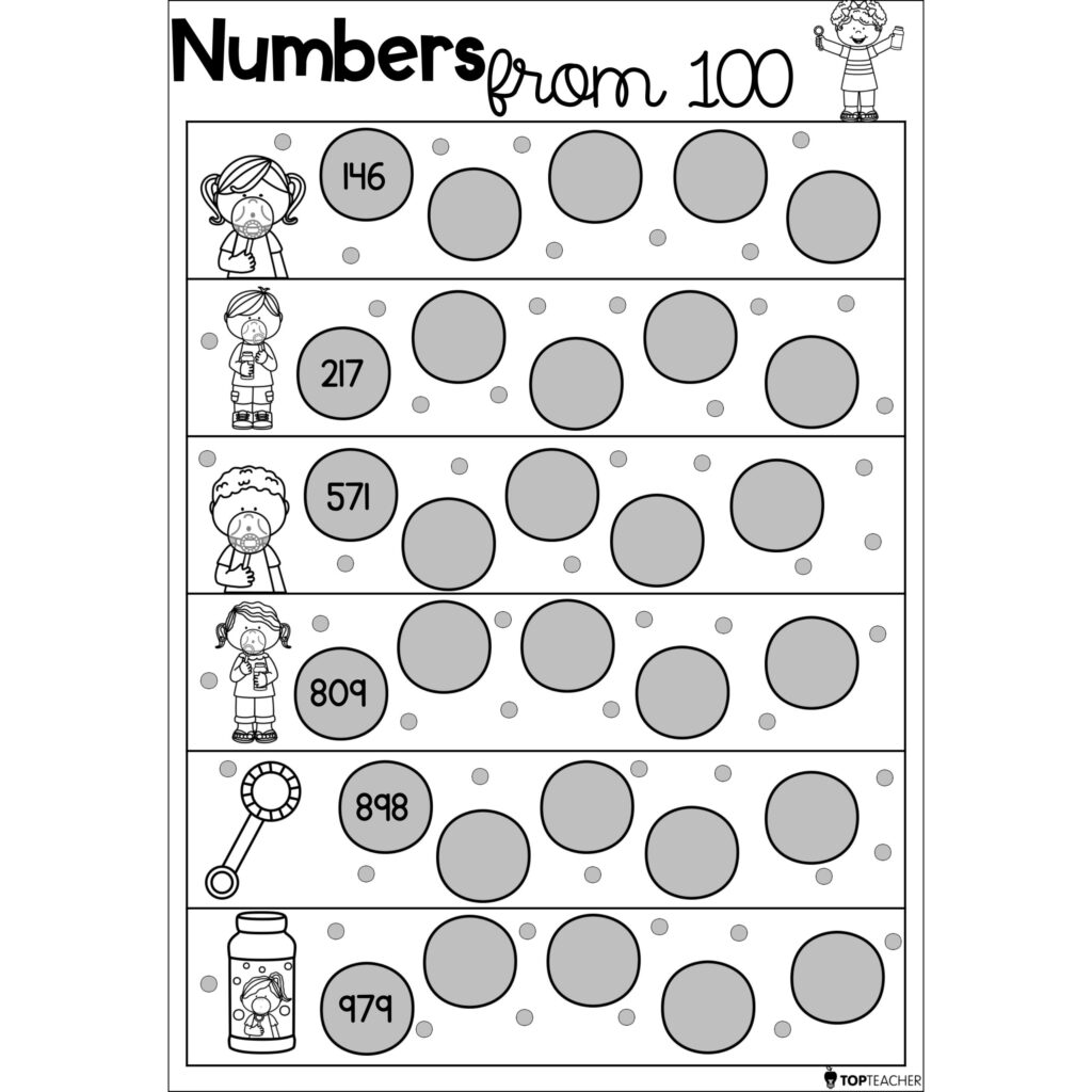 Numbers From 100 Worksheet Top Teacher