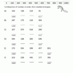Ordering Numbers Worksheets Up To 1000