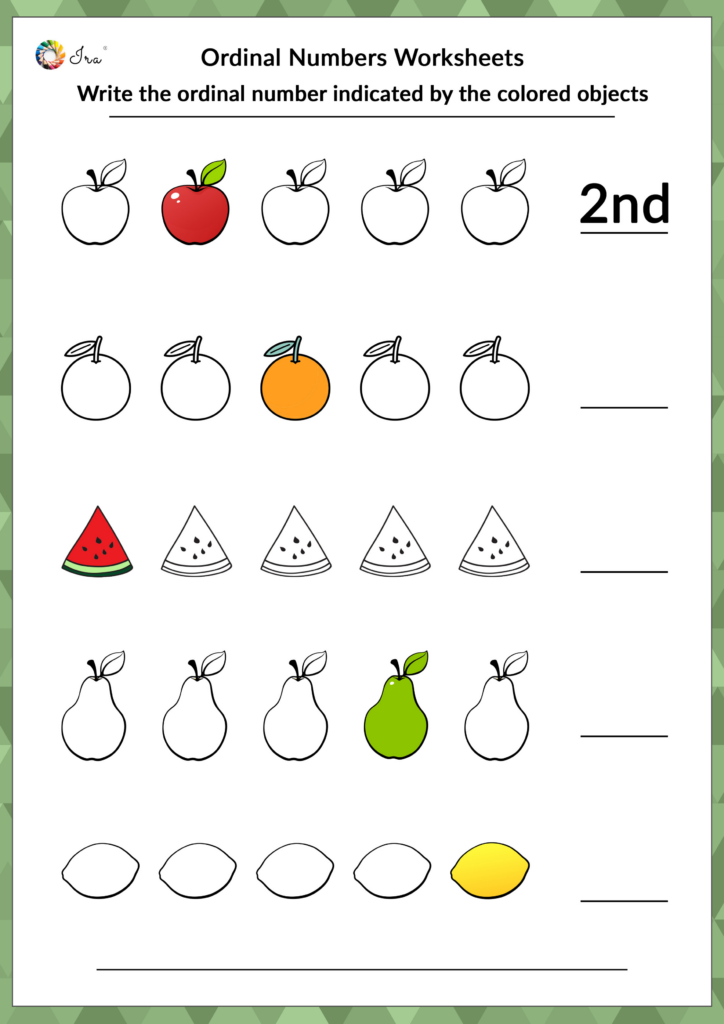 Ordinal Number Worksheet Fill In The Blanks Ordinal Numbers Numbers 