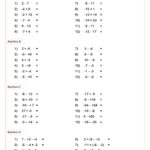 Practice Negative Number And Addition And Subtraction Worksheet