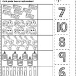 Teach Child How To Read Preschool Cut And Paste Number Worksheets