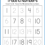 Trace Numbers 1 20 Worksheets In This Worksheet Kids Count To 20 But
