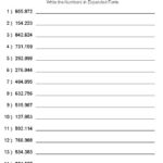 Writing Decimals In Expanded Form Worksheet